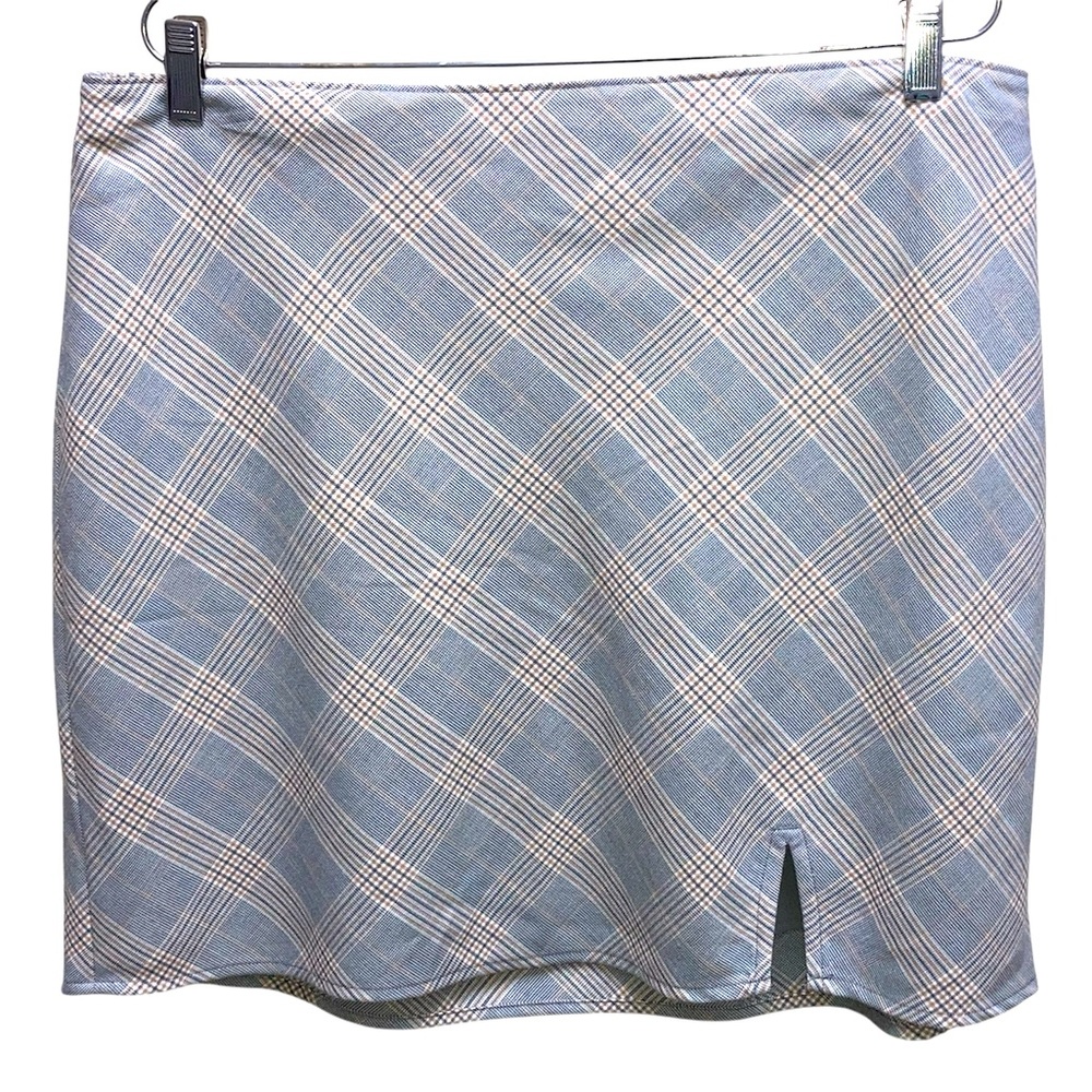 Abercrombie And Fitch Womens Grey And Tan Glen Plaid Miniskirt Sz Xl  NWT